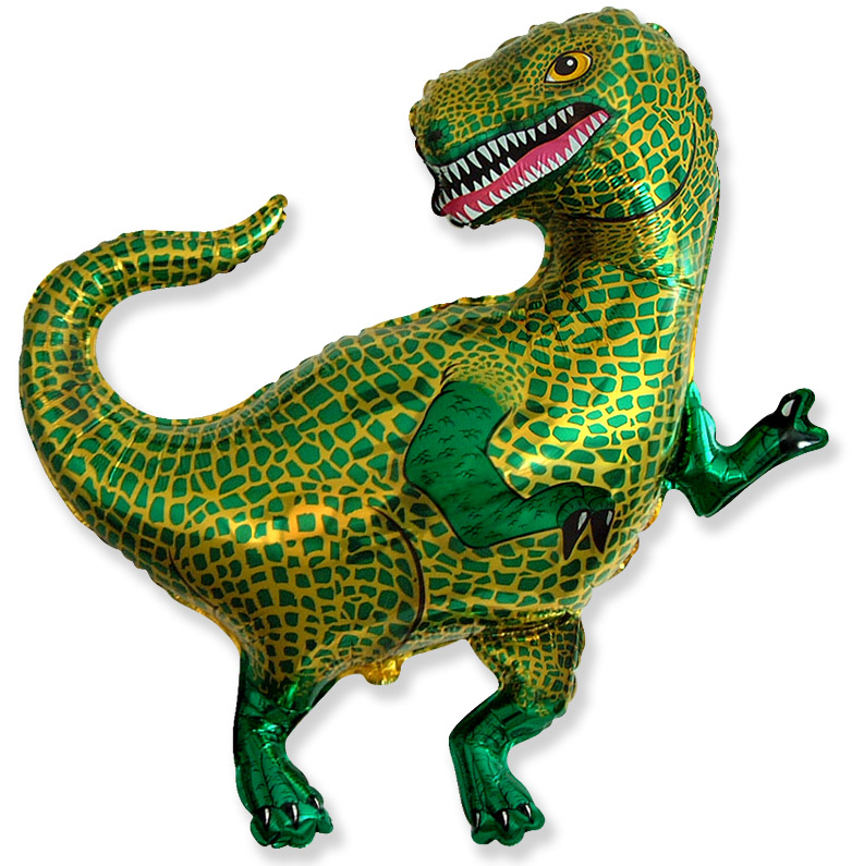 Воздушный Шар фольгированная фигура Динозавр Тираннозавр купить в магазине товаров для праздника Fiesta по выгодной цене. Доставка в день заказа! Самовывоз ул. Большая Печерская 51. Воздушные шары PREMIUM качества из США и Европы!