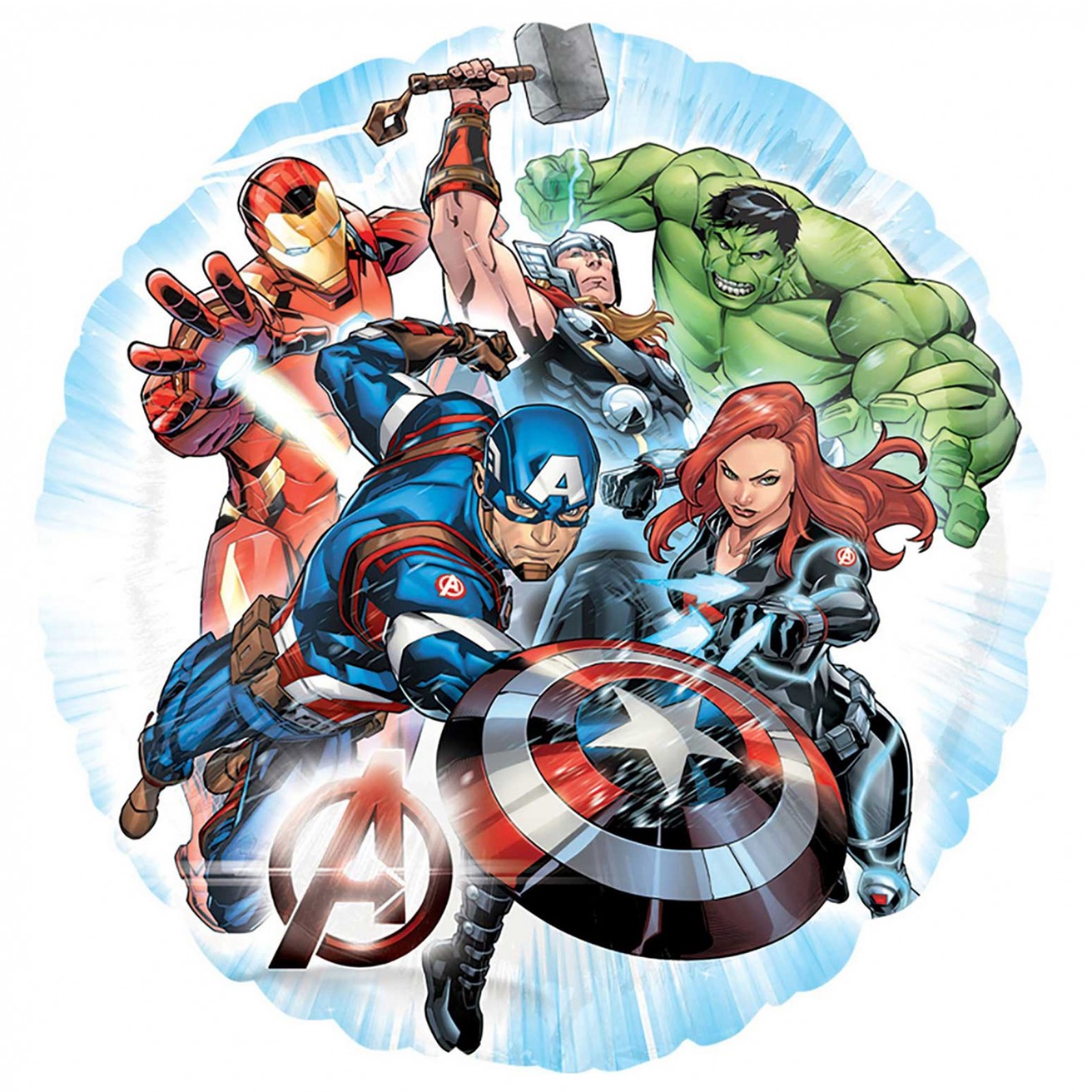 Шар гелиевый воздушный фольгированный Круг Мстители Avengers купить в интернет магазине гелиевых шаров и товаров для праздника Фиеста