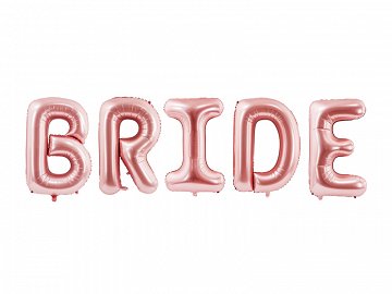 Набор букв BRIDE Розовое золото 1