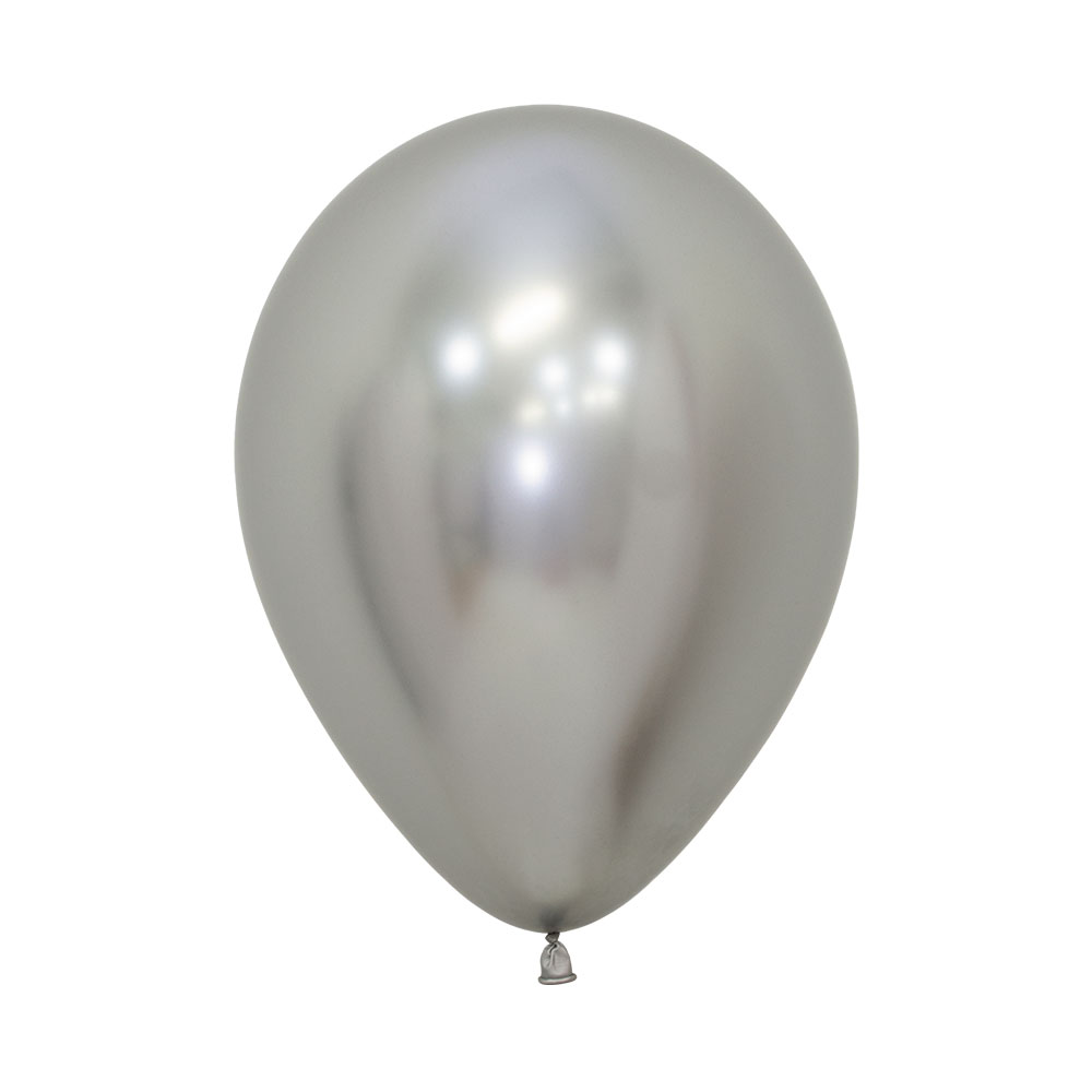 Латексный воздушный шар Хром серебро купить в магазине товаров для праздника Fiesta с быстрой доставкой по Нижнему Новгороду и области. Гарантия долгого полета! Более 2000 наименований гелиевых шаров!