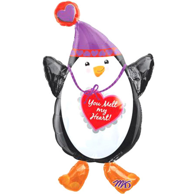 Воздушный Шар фольгированная фигура Пингвин с сердцем купить в магазине товаров для праздника Fiesta по выгодной цене. Доставка в день заказа! Самовывоз ул. Большая Печерская 51. Воздушные шары PREMIUM качества из США и Европы!
