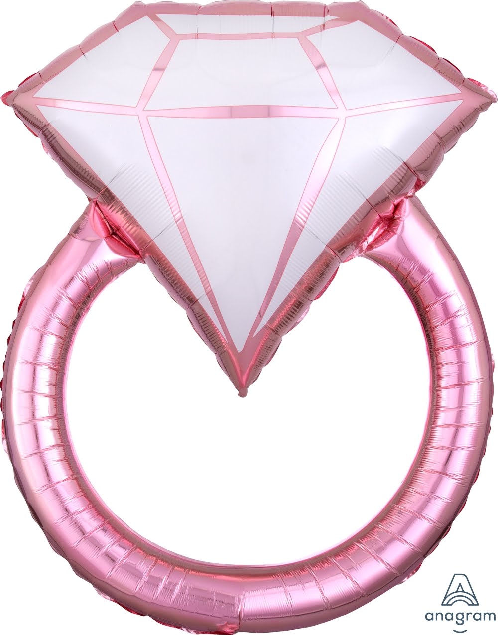 Кольцо бриллиант розовое 0