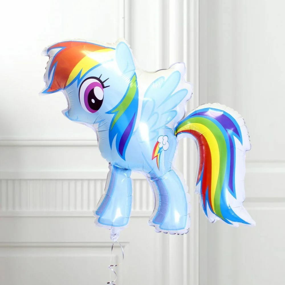 Воздушный Шар фольгированная фигура Пони Радуга, My little Pony (Rainbow Dash) купить в магазине товаров для праздника Fiesta по выгодной цене. Доставка в день заказа! Самовывоз ул. Большая Печерская 51. Воздушные шары PREMIUM качества из США и Европы!