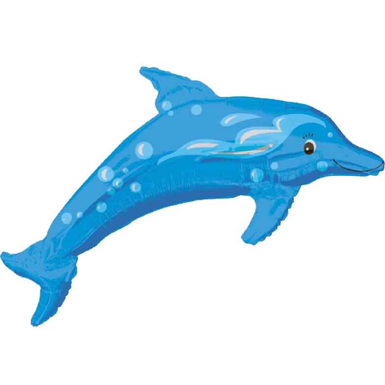 Воздушный Шар фольгированная фигура Дельфин голубой купить в магазине товаров для праздника Fiesta по выгодной цене. Доставка в день заказа! Самовывоз ул. Большая Печерская 51. Воздушные шары PREMIUM качества из США и Европы!