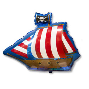 Воздушный Шар фольгированная фигура Пиратский фрегат купить в магазине товаров для праздника Fiesta по выгодной цене. Доставка в день заказа! Самовывоз ул. Большая Печерская 51. Воздушные шары PREMIUM качества из США и Европы!