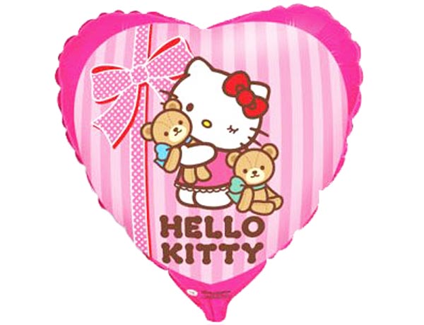 Сердце Hello Kitty с медвежатами Китти купить в магазине шаров Фиеста Гелиевые воздушные шары в Нижнем Новгороде с доставкой